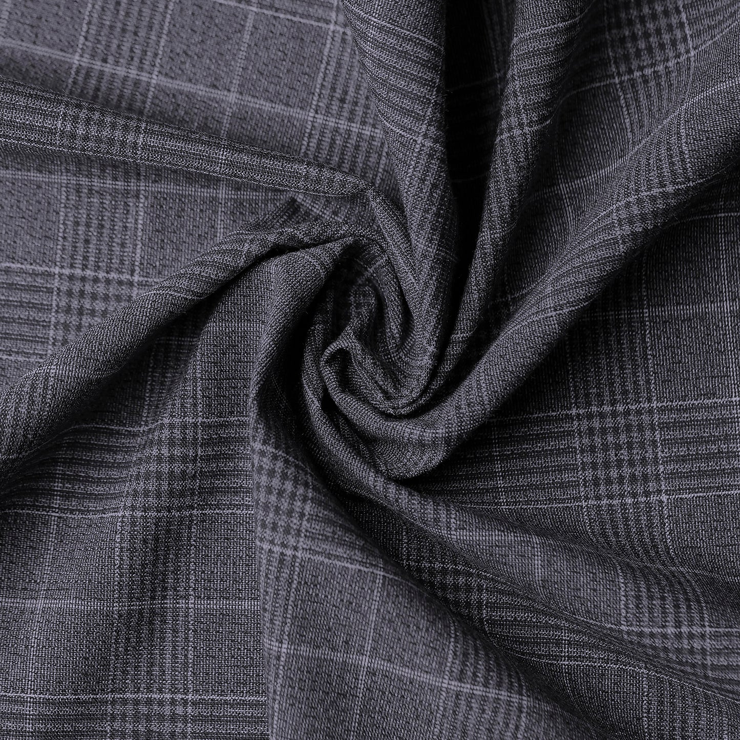 Slate Grid Fabric For Trousers