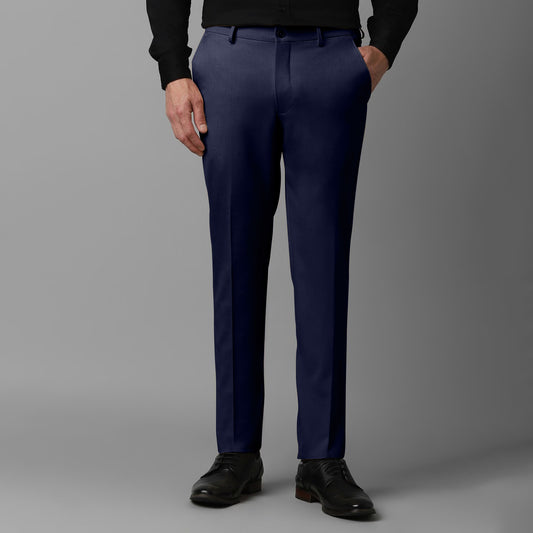 Profound Marine Blue Fabric For Trousers