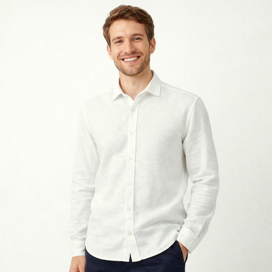 Alpine White Linen Fabric