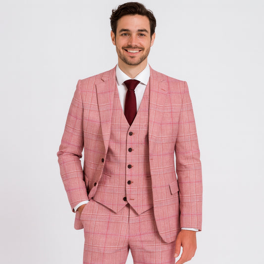 Cherry Blossom Checks Fabric