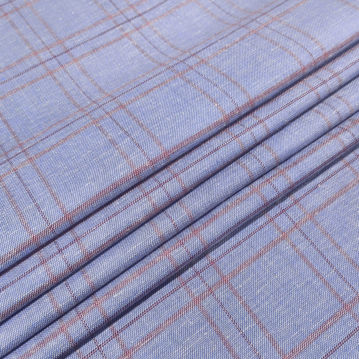 Blue Mist Grid Fabric