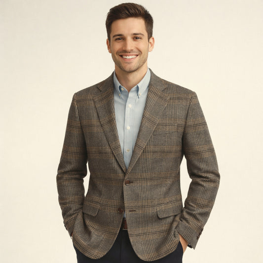 Partridge Grid Soft Weave Fabric