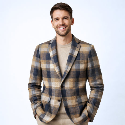 Cocoa Dune Plaid Fabric