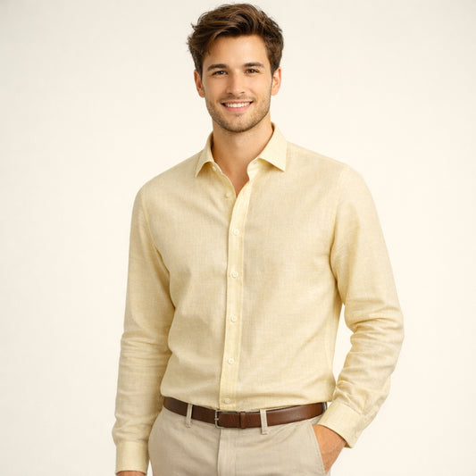 Ivory Sand Linen Fabric