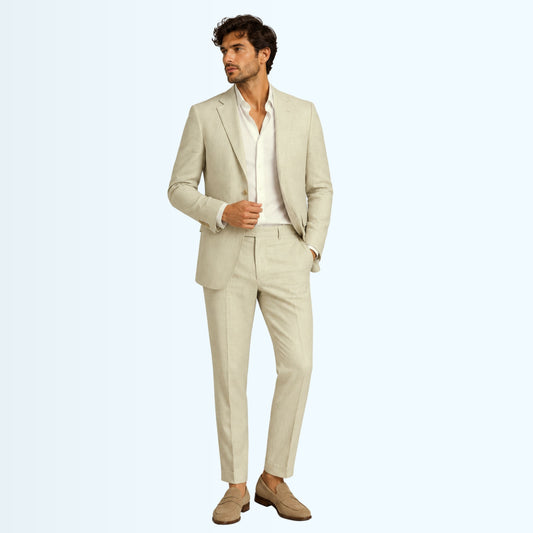 Sage Beige Linen Fabric