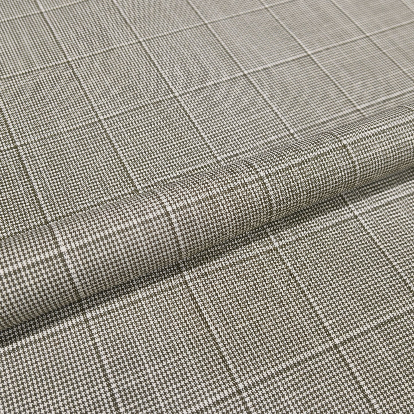 Dark Olive Heritage Check Fabric