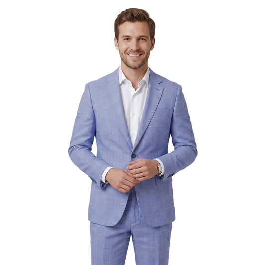 Blue Breeze Heritage Check Fabric
