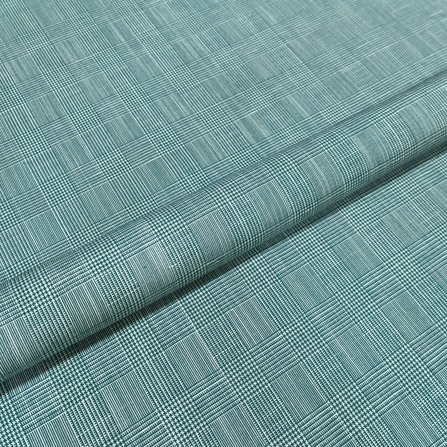 Sea Green Heritage Check Fabric