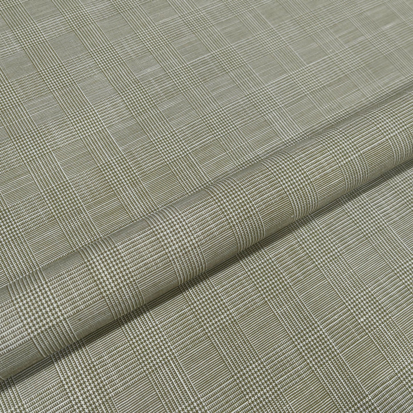Olive Signature Check Fabric