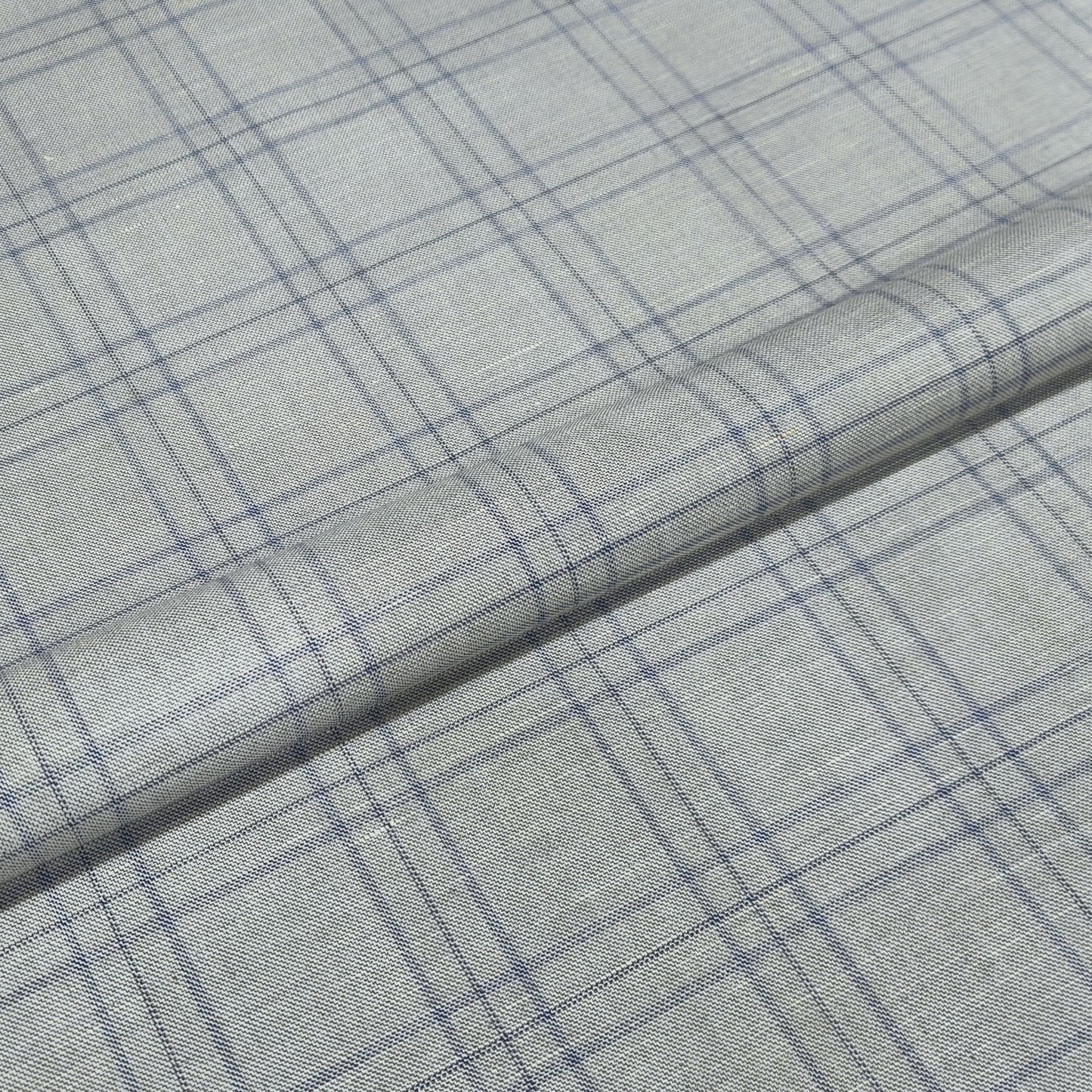 Silver Slate Windowpane Fabric
