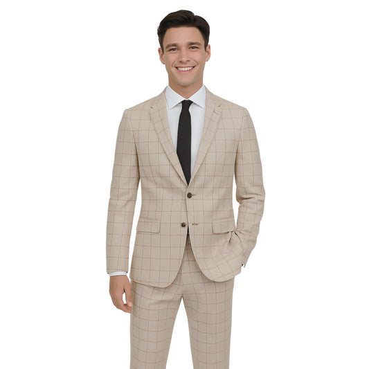 Almond Checkmate Fabric