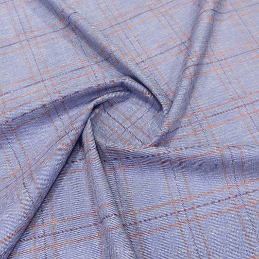 Blue Mist Grid Fabric