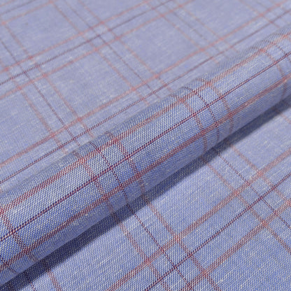Blue Mist Grid Fabric