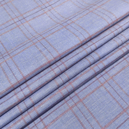 Blue Mist Grid Fabric