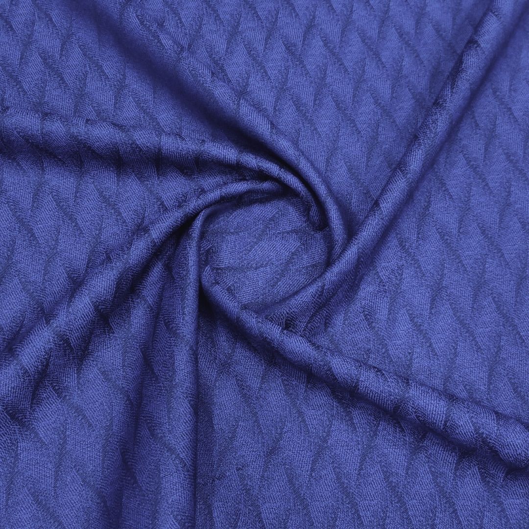 Amparo Blue Jacquard Fabric