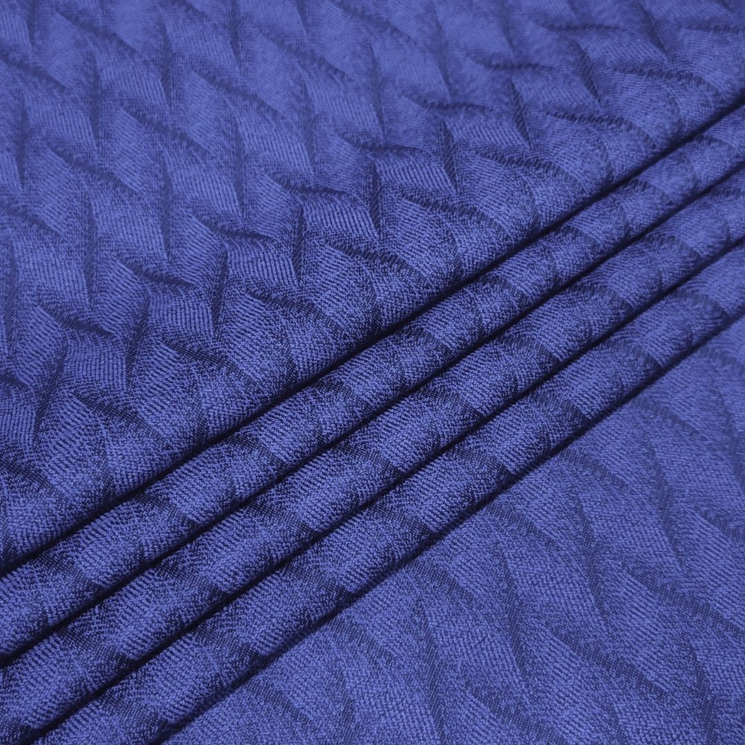 Amparo Blue Jacquard Fabric