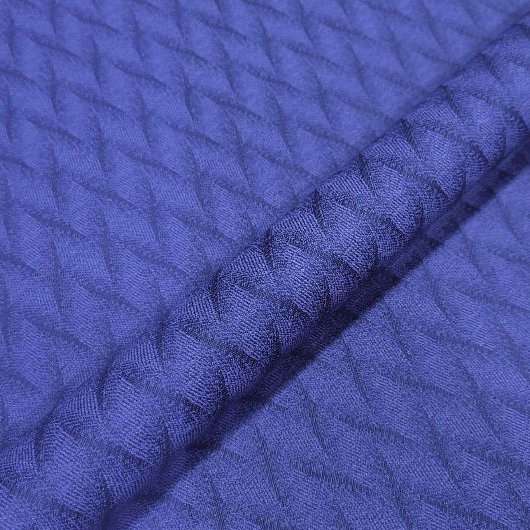 Amparo Blue Jacquard Fabric
