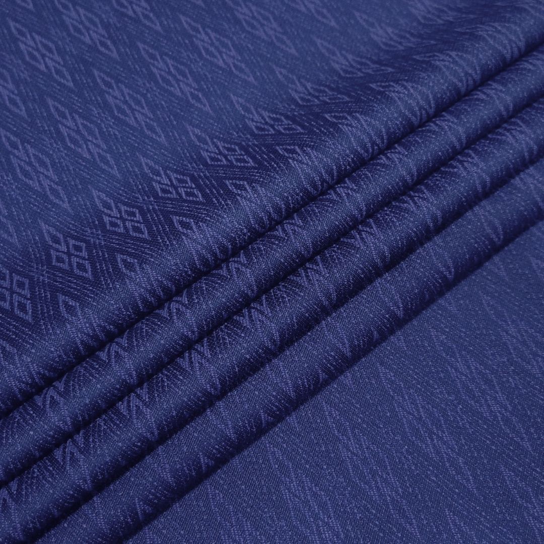 Indigo Emblem Fabric