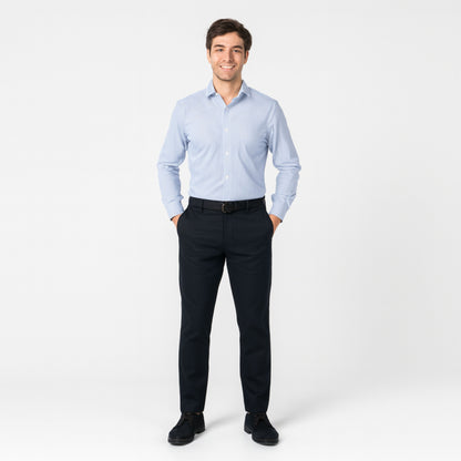 Jet Noir Chino Fabric