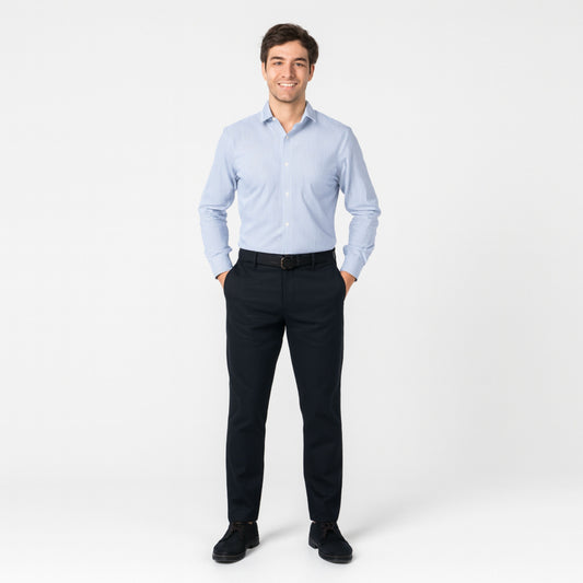 Jet Noir Chino Fabric