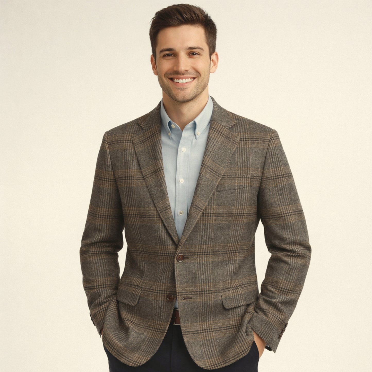 Partridge Grid Soft Weave Fabric