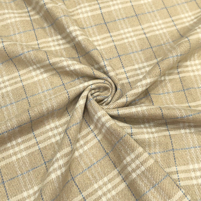 Tan Heritage Windowpane Fabric