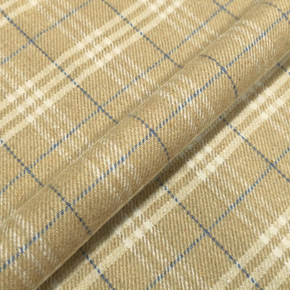 Tan Heritage Windowpane Fabric