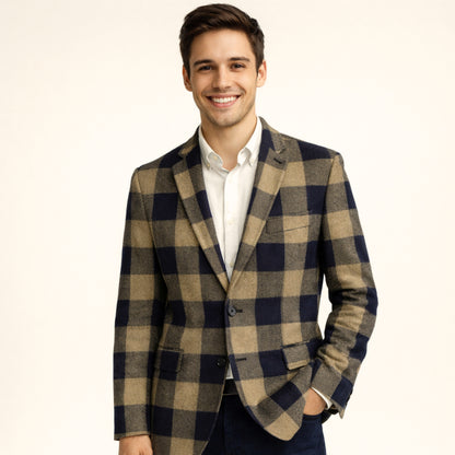 Caribou Estate Block Check Fabric