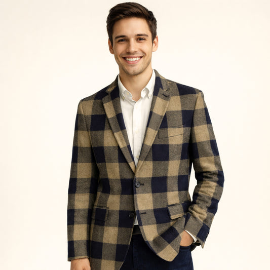 Caribou Estate Block Check Fabric