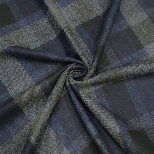 Velluto Mare Check Fabric