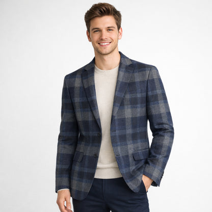 Velluto Mare Check Fabric