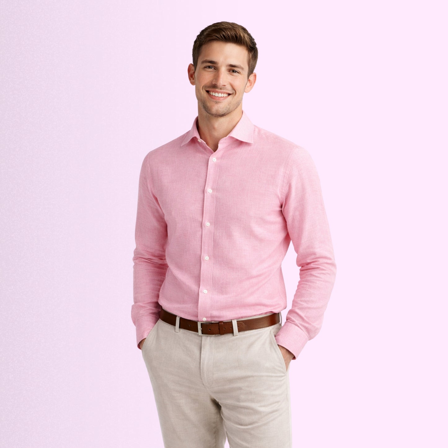 Rose Mist Linen Fabric