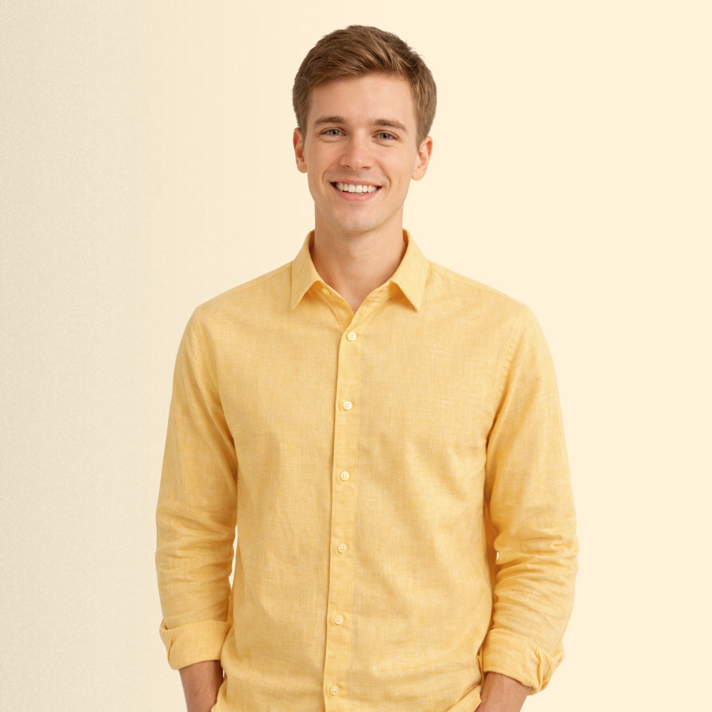 Golden Wheat Linen Fabric