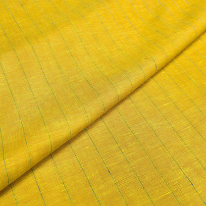 Saffron Gold Stripe Linen Fabric