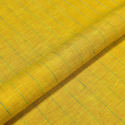 Saffron Gold Stripe Linen Fabric
