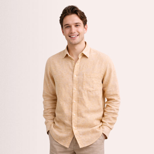 Champagne Beige Linen Fabric