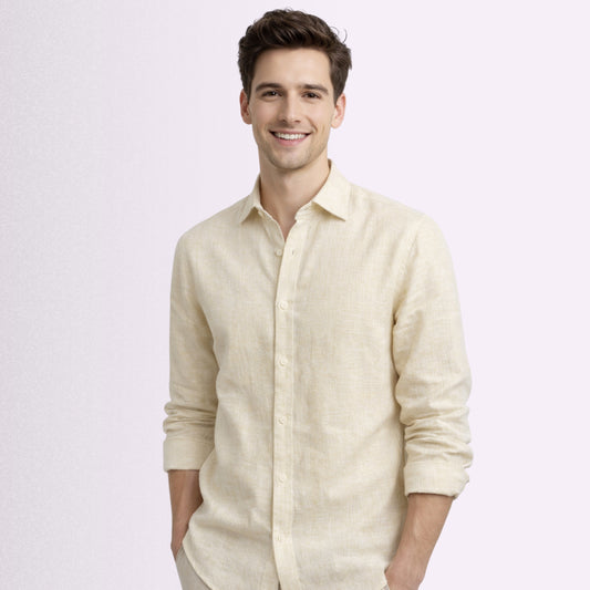 Pearl Ivory Linen Fabric