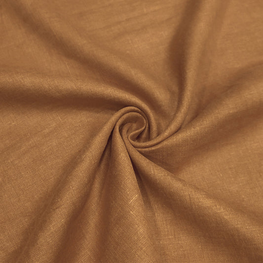 Burnt Caramel Linen Fabric