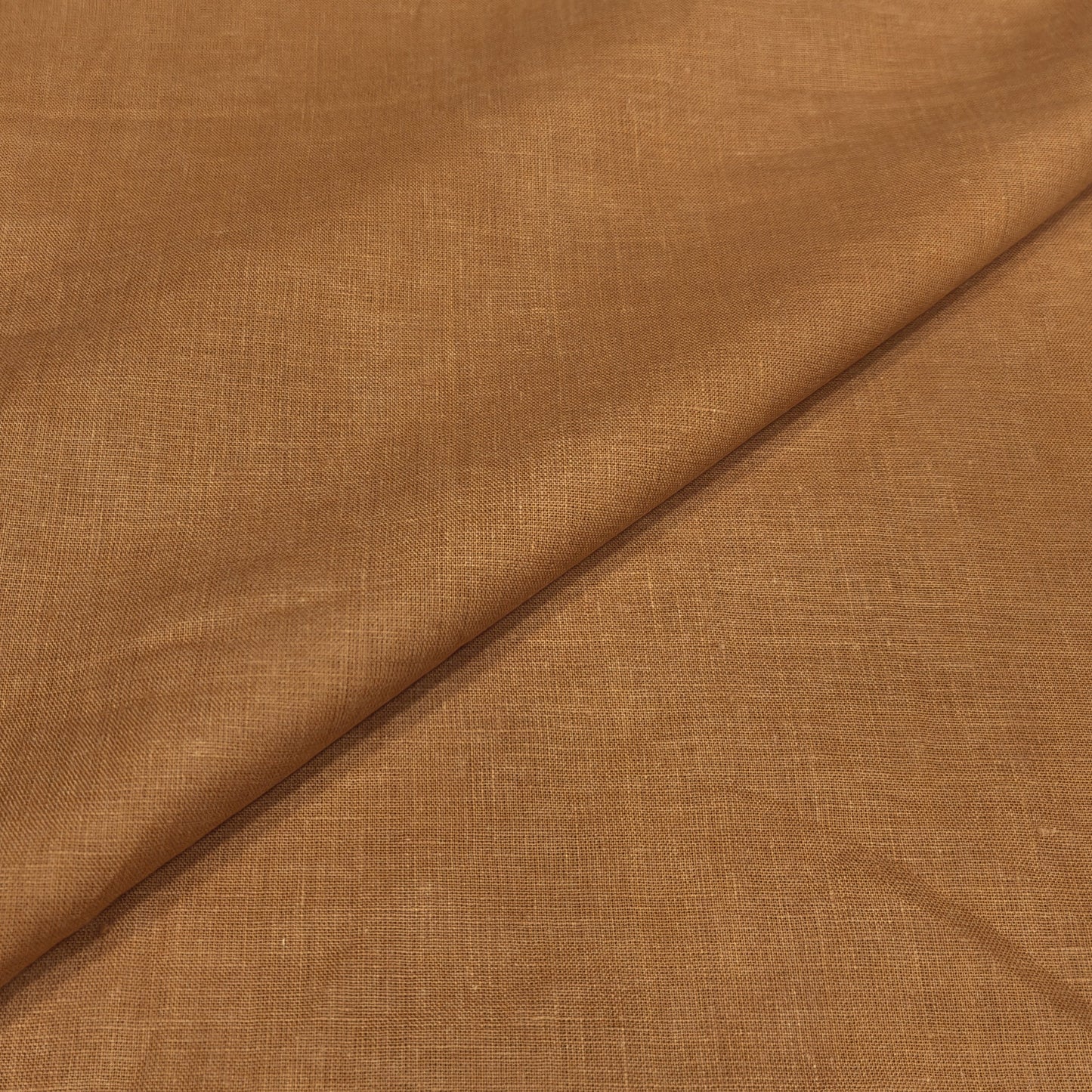 Burnt Caramel Linen Fabric