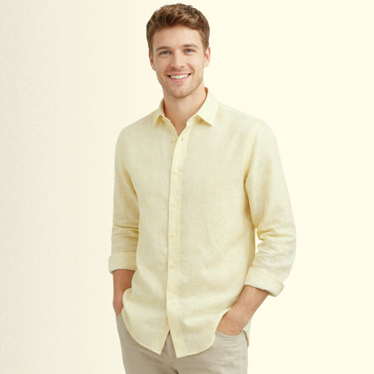 Sunlit Cream Linen Fabric