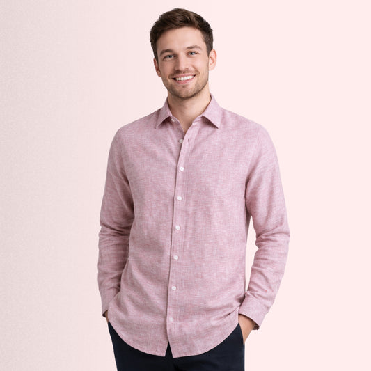 Rose Blush Linen Fabric