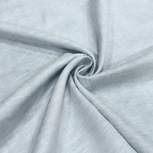 Frost Blue Linen Fabric