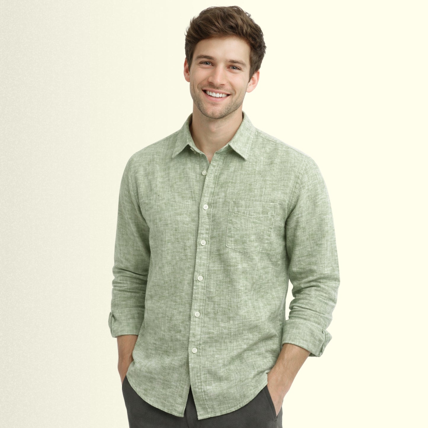 Sage Mist Linen Fabric