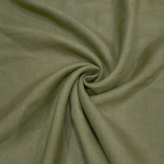 Forest Moss Linen Fabric