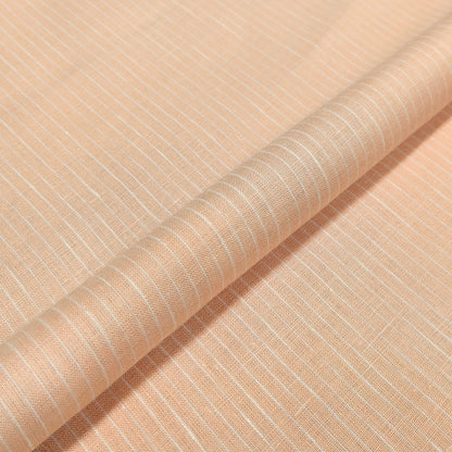 Sunlit Peach Stripe Linen Fabric