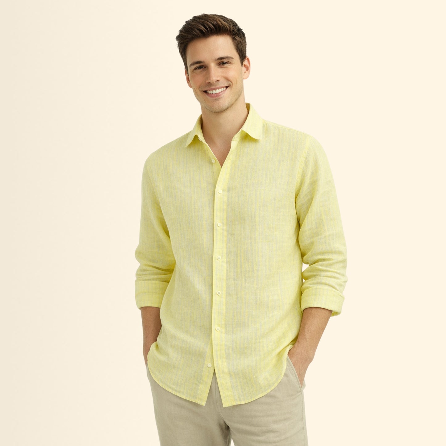 Airy Pistachio Linen Fabric