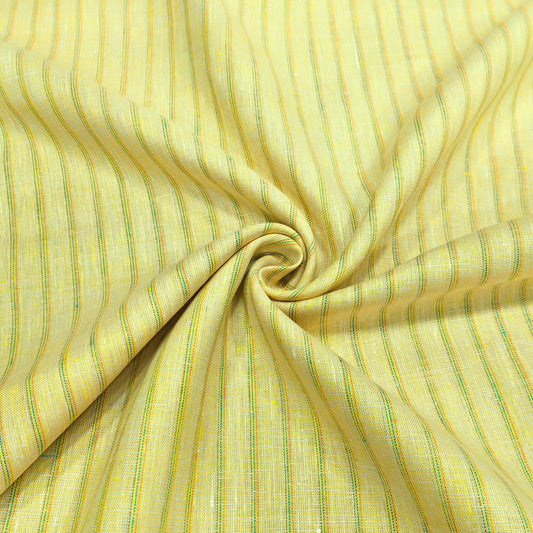 Citrus Meadow Stripe Linen Fabric