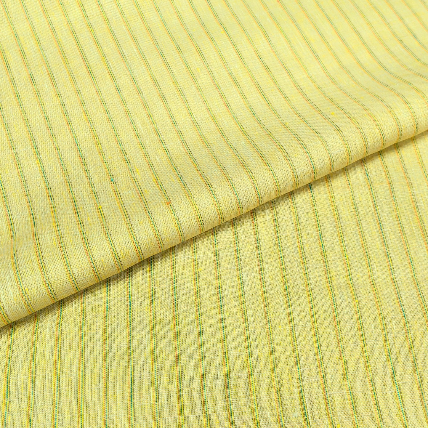 Citrus Meadow Stripe Linen Fabric