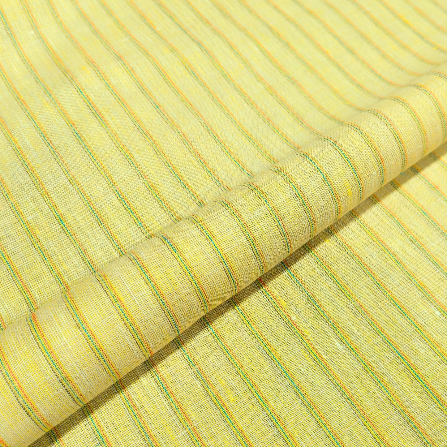 Citrus Meadow Stripe Linen Fabric