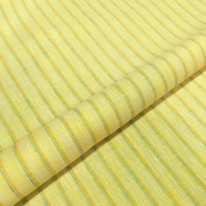 Citrus Meadow Stripe Linen Fabric